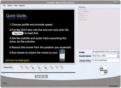 DVD to iPod Converter Software