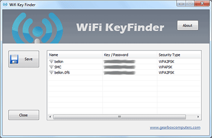 Wifi Key Finder Screenshot